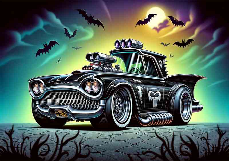 Ford Thunderbird style in black with big wheels