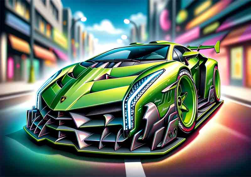 Green Venom Metal Poster