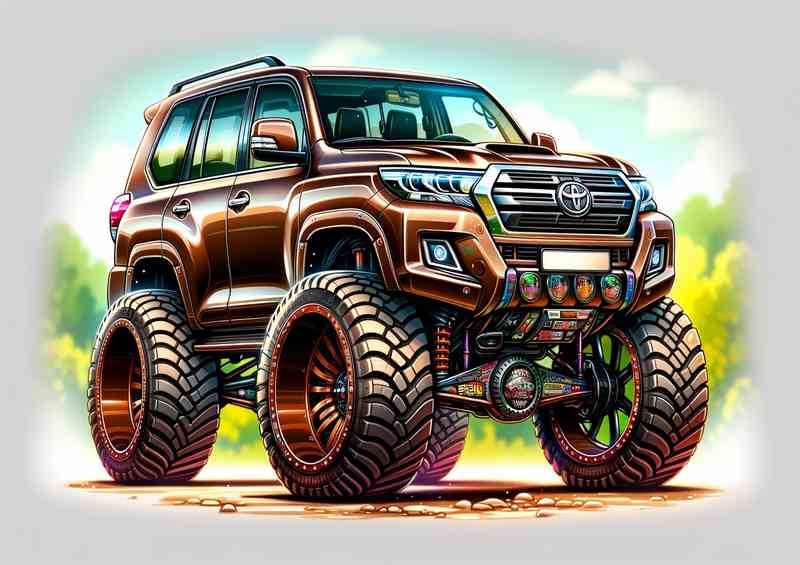 Land Cruiser Prado style extremely exaggerated wheels