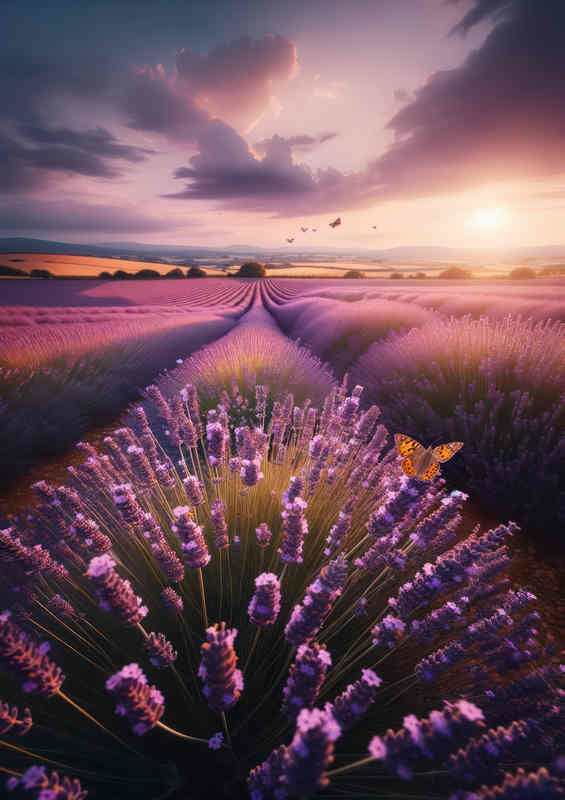 Lavender Bliss Metal Poster