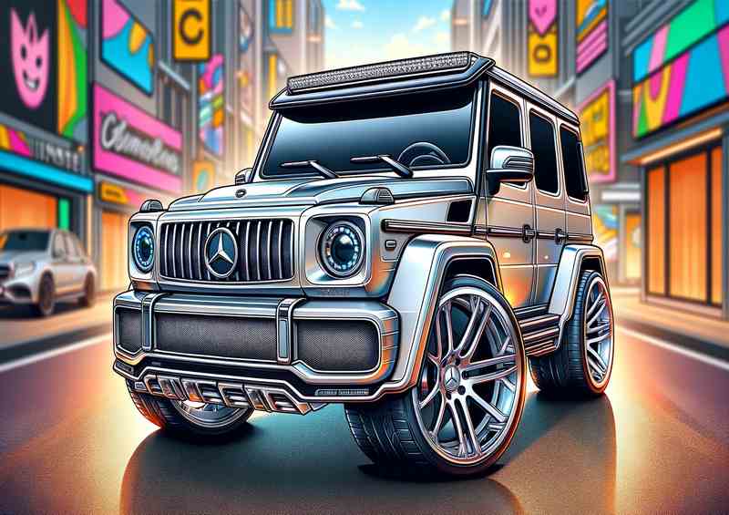 Mercedes Benz G Class 4x4 style in silver