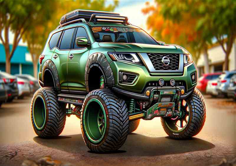 Nissan Pathfinder 4x4 style in green