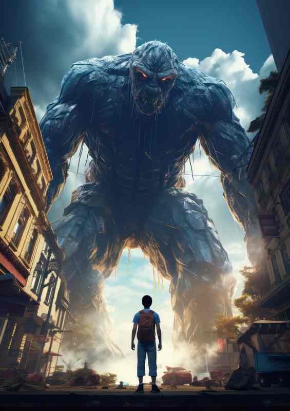 Giant monster looking for food