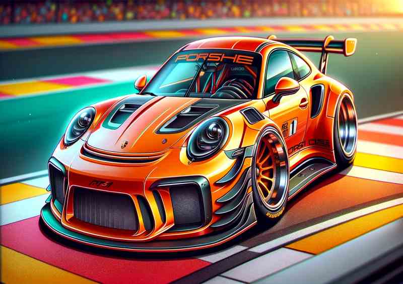 Porsche 911 GT3 RS style extremely exaggerated features