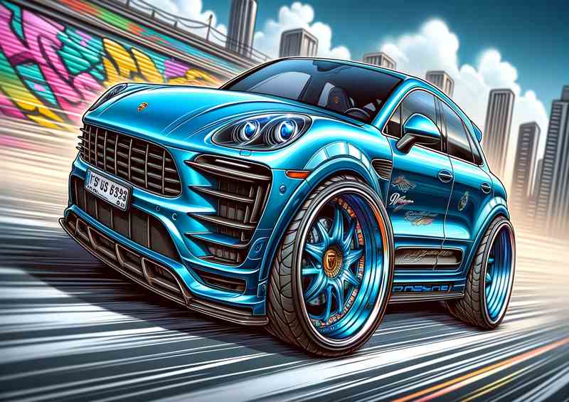 Porsche Macan 4x4 style in blue