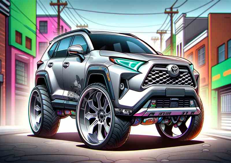 Toyota RAV4 4x4 style extremely exaggerated features