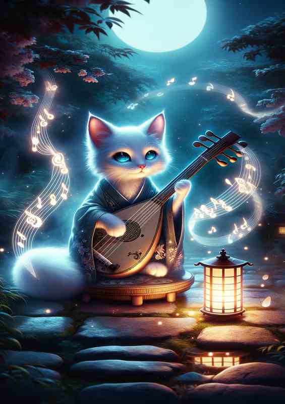 Ethereal Nekomata Melody Metal Poster