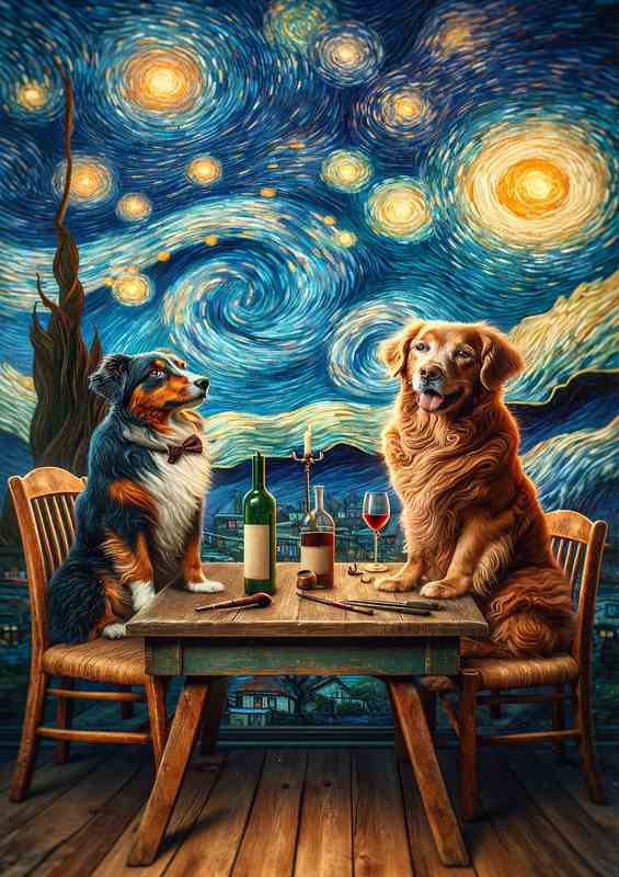 Starry Night Canines out for lunch
