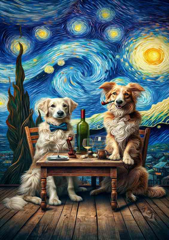 Starry Night Friends eating out