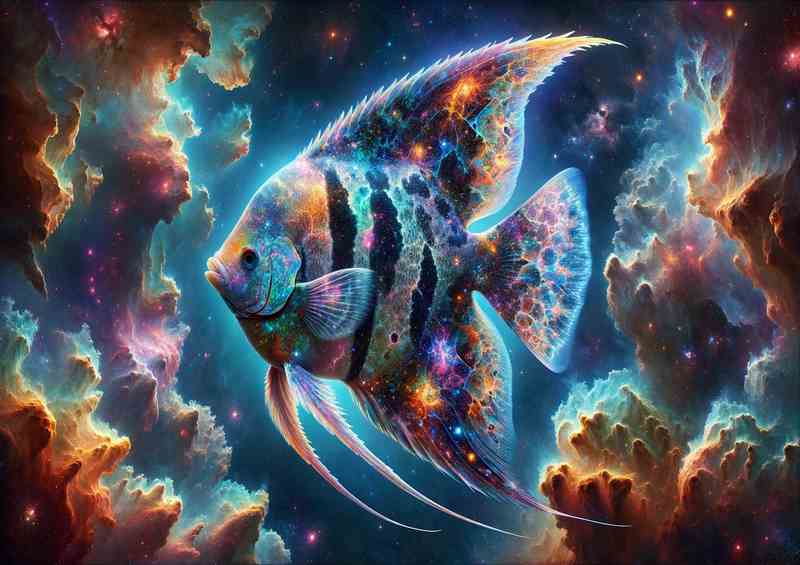 Cosmic Angelfish among Nebulae