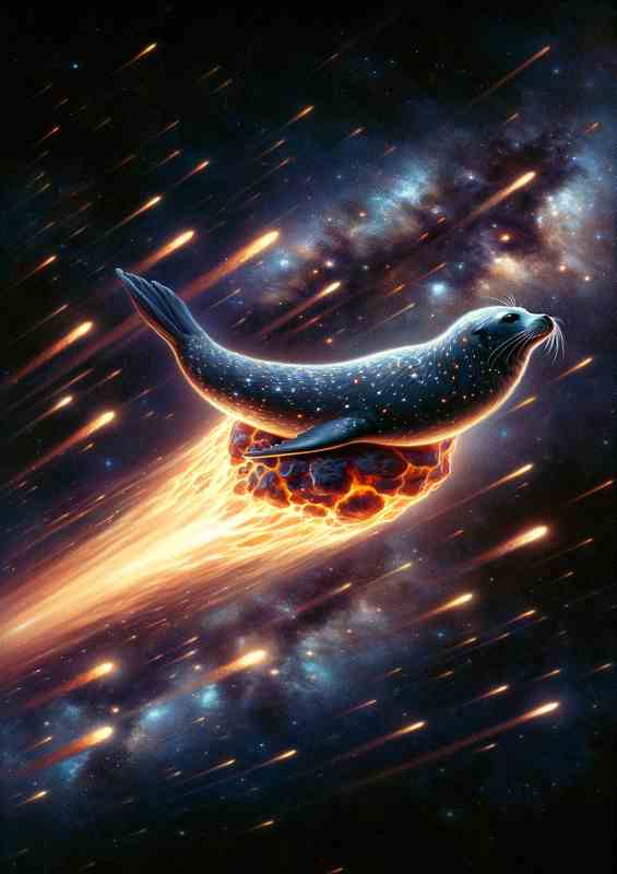 CometStar Fur Metal Poster