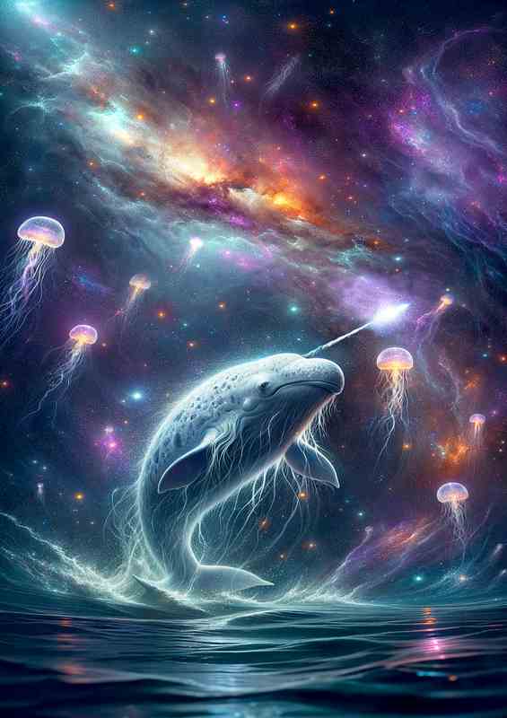 Nebular Narwhal Navigating the Starry Depths