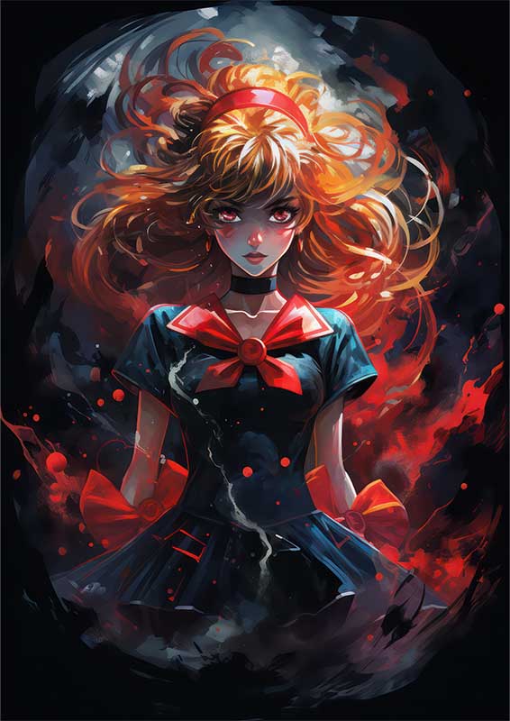 The sailor moon anime banner poster