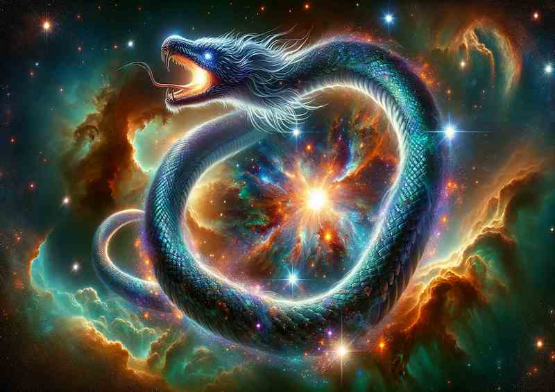 Supernova Serpent Slithering in Space