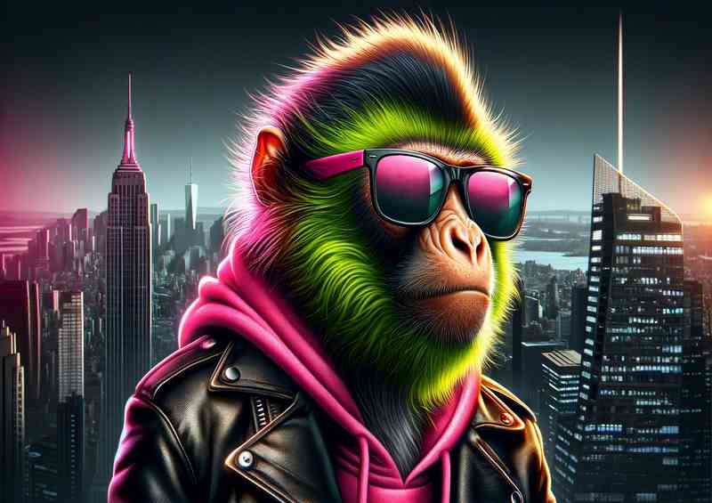 Urban Jungle Fashion Chic Monkey with Attitude