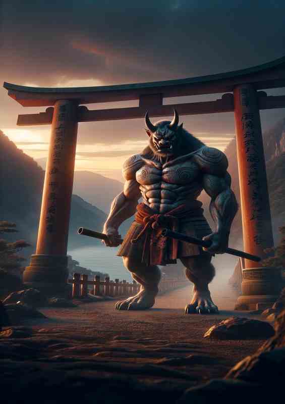 Sentinel Oni - Metal Poster