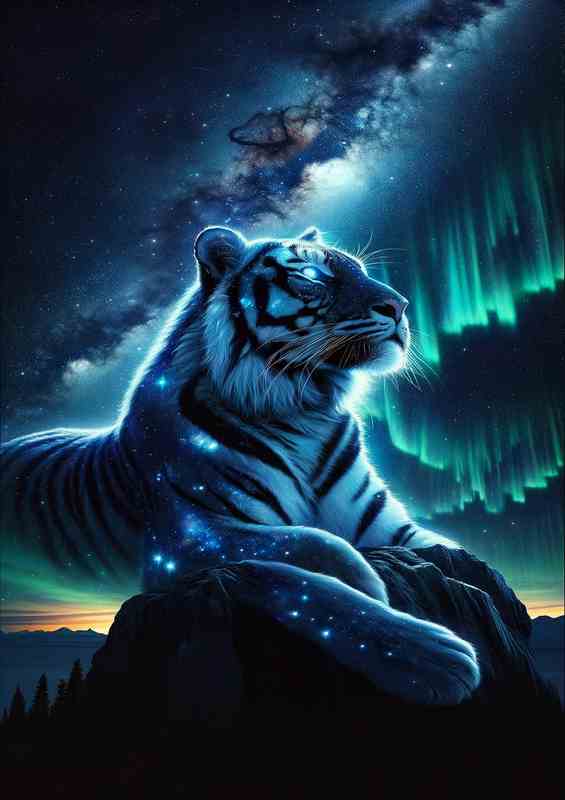 Night Sky Guardian Metal Poster