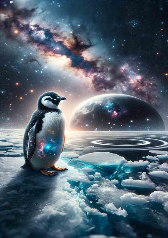 Cosmic Penguin on an Ice Planet