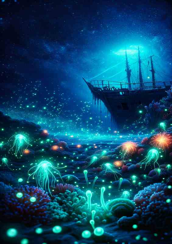 Glowing Enigma of the Deep Se depths of the ocean