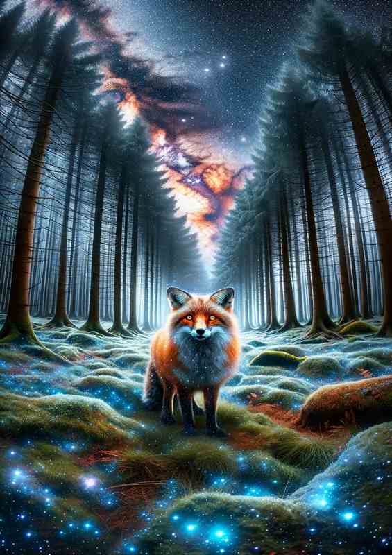 Interstellar Fox Among Starry Trees