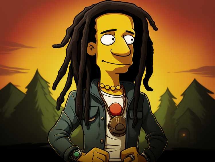 Bob Marley cartoon style