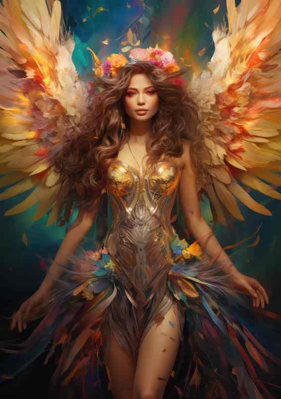 Woman has the wings of an angel