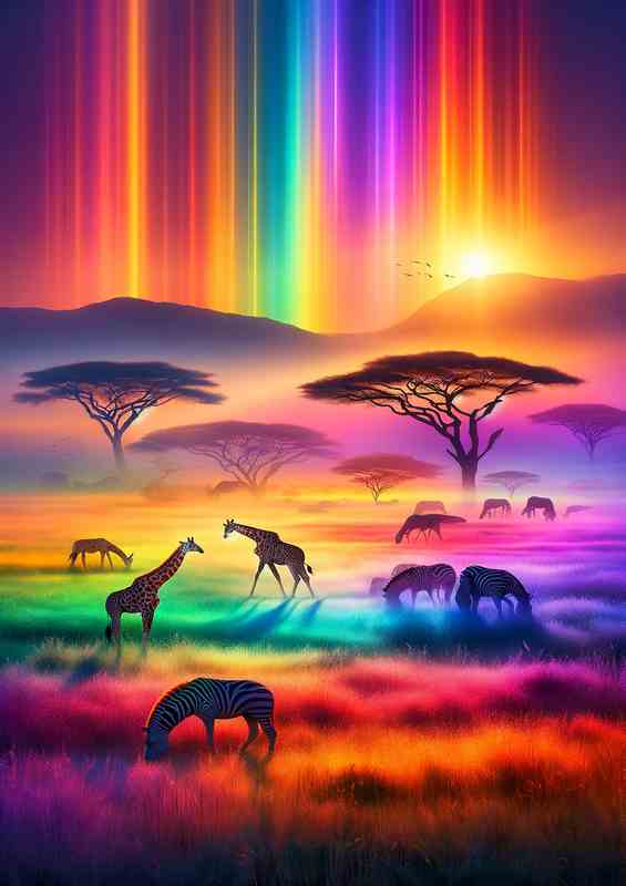 Spectrum Savannah Serenity Metal Poster Major Discount! Only Toda