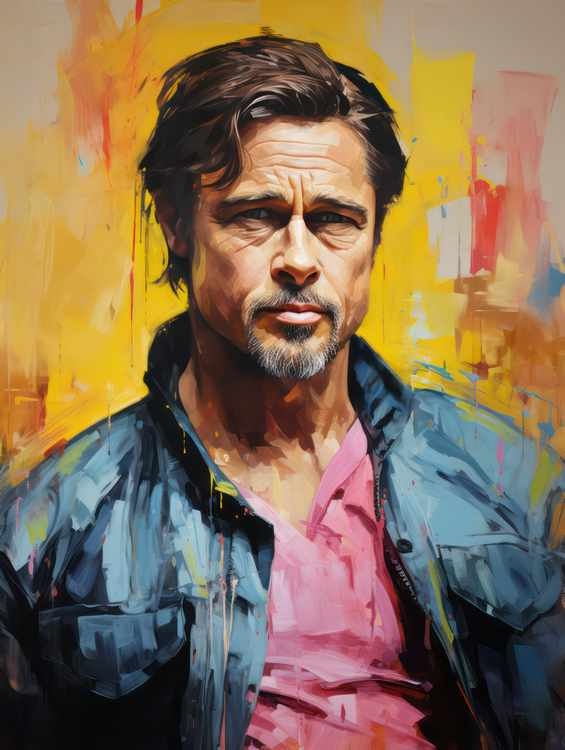 Brad Pitt Very colourful