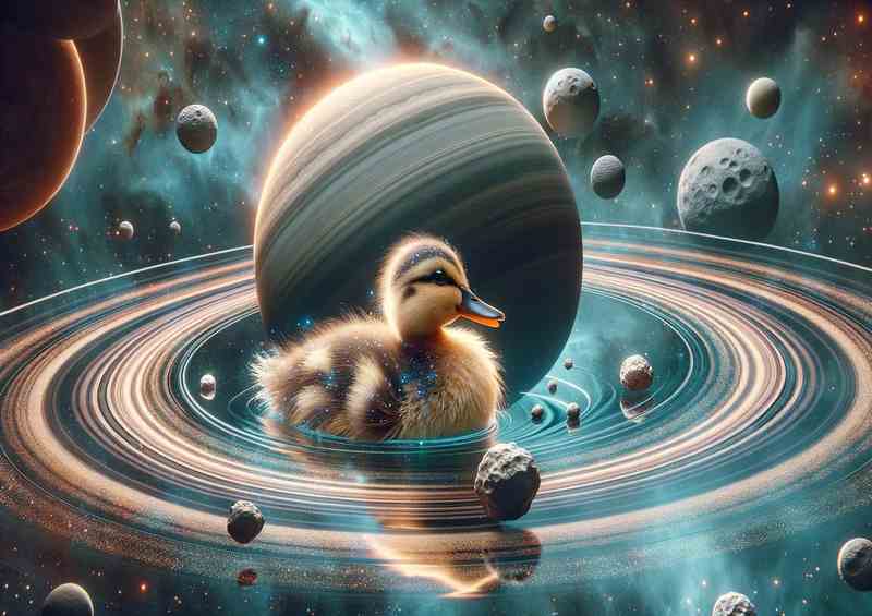 Galactic Duckling Swimming in a Planets Rings