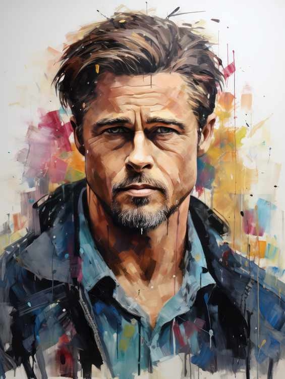 Brad Pitt Very colourful style
