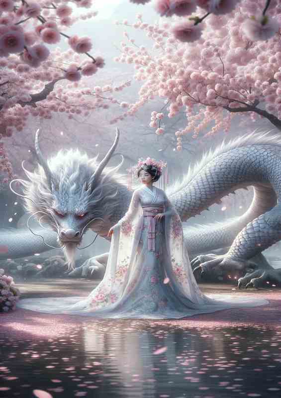 Ethereal Beauty Dragon Companion 2 Fantasy Art