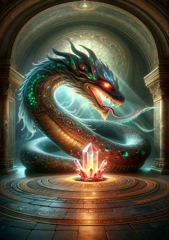 Ethereal Serpent Protector of Crystal Treasure