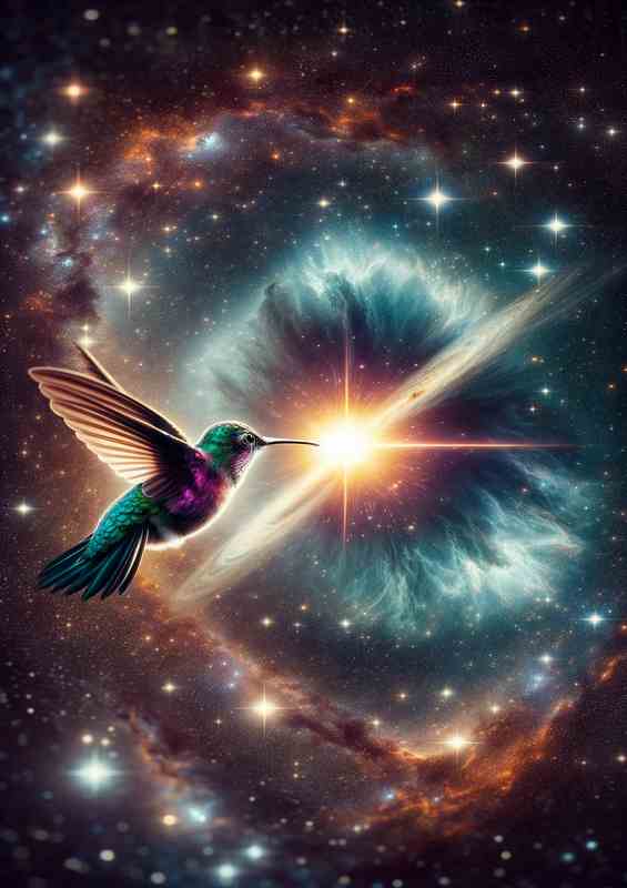 Interstellar Hummingbird Sipping from a Quasar