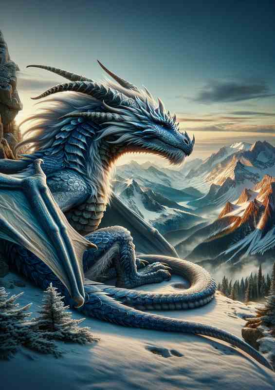 Majestic Alpine Dragon Aerie Snow