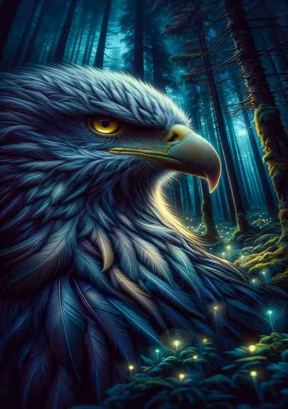 Majestic Eagle Gaze in Mystic Wilderness