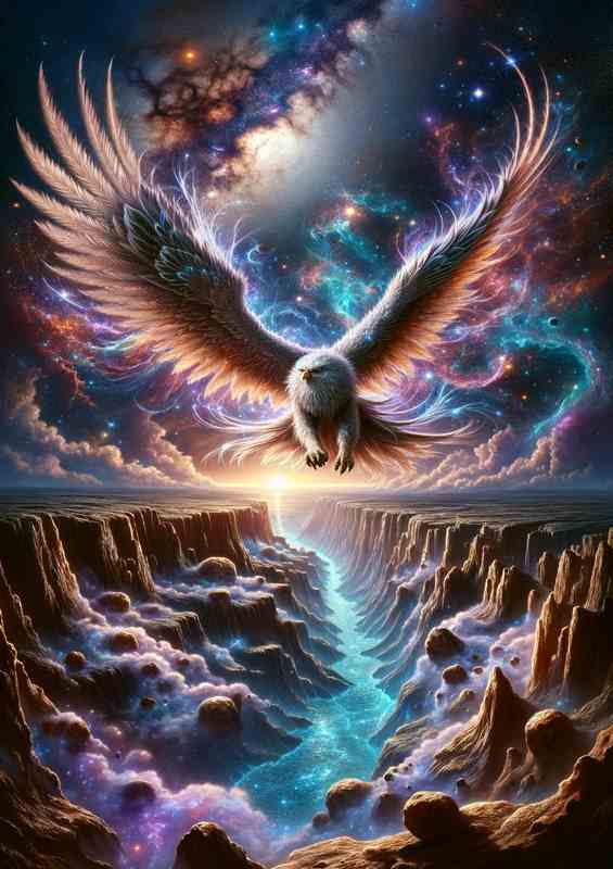 Stellar Griffon Soaring Across a Cosmic Canyon