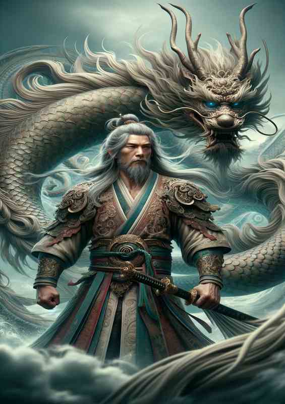 Warrior with Mythical Dragon Spirit