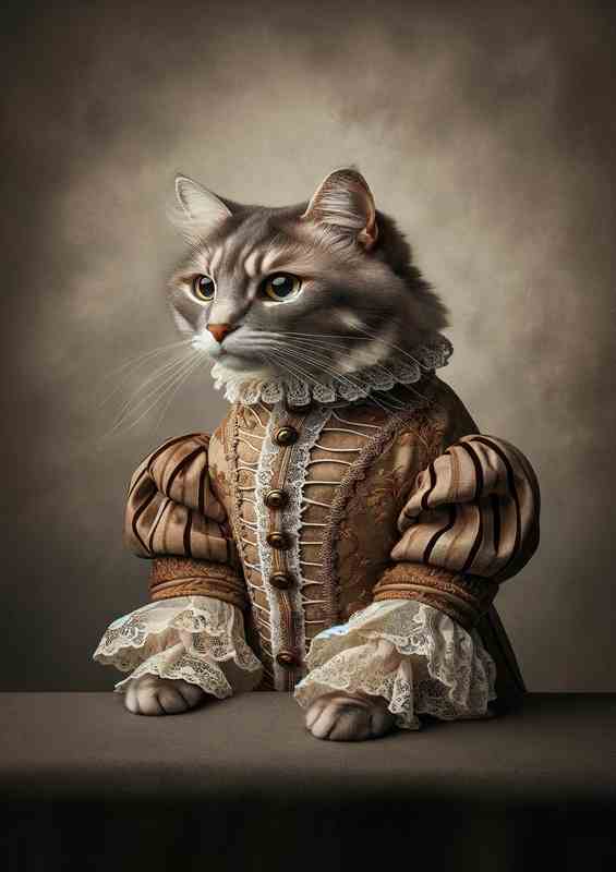 Cat Noble in Georgian Attire