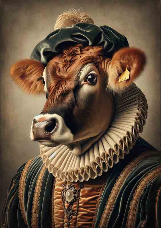 Distinguished Cow in Renaissance Garb