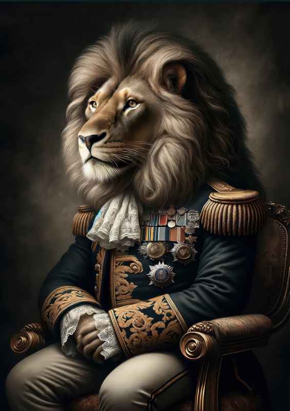 Distinguished Lion Admiral in Uniform