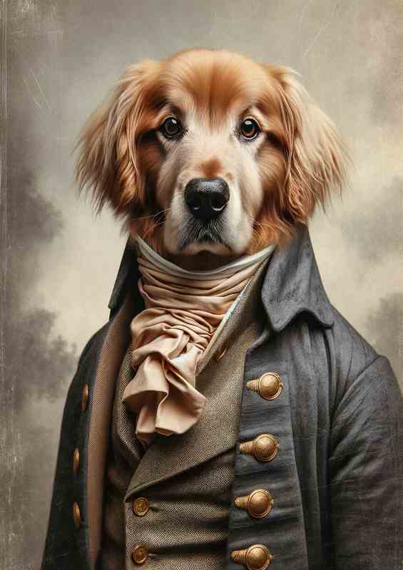 Dog Aristocrat in Regency Period Outfit