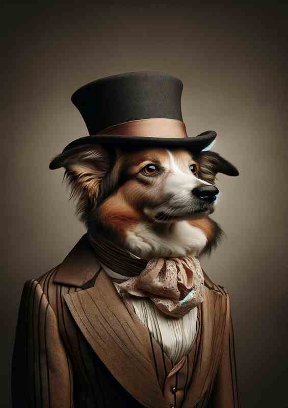 Dog Noble in Elegant Victorian Garb outfit