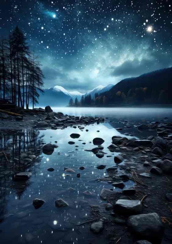Enchanted Waters with moonlit skys