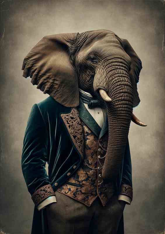 Elephant in Victorian Aristocrat Attire