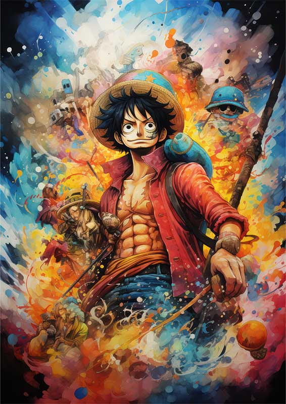 Amongst the chaos One piece colourful