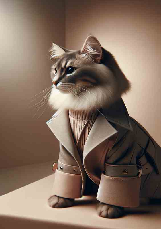 Glamorous Cat Model in Fashion Shoot