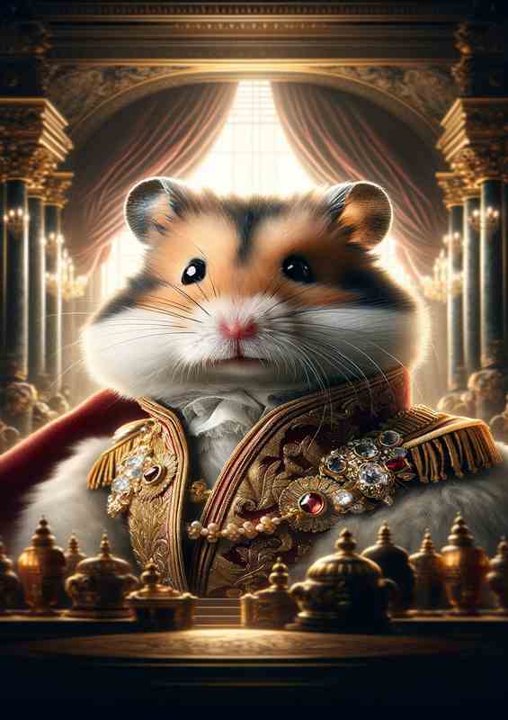 Imperial Hamster Emperor in Opulent Robes