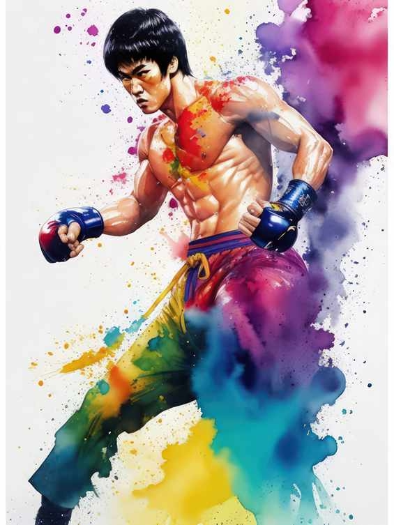 Bruce Lee water splash