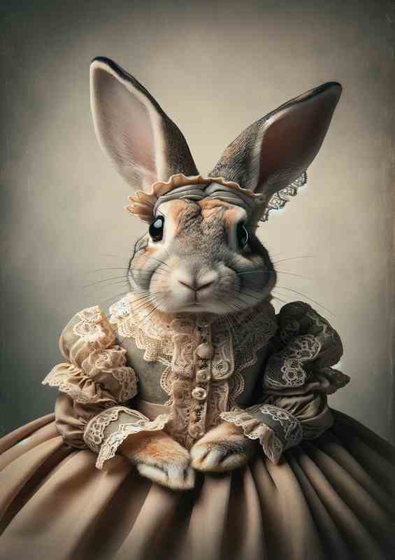 Rabbit in Victorian Dress