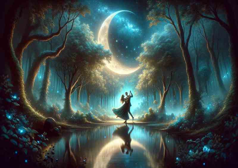 Enchanted Moonlight Dance Lovers Artistic